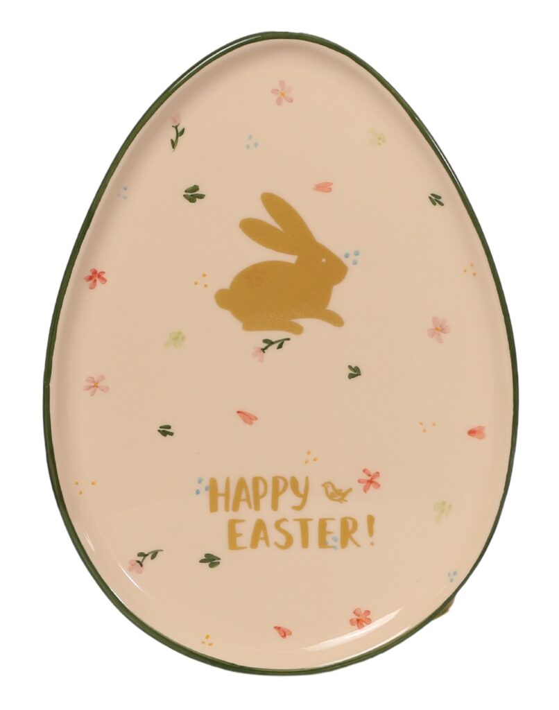 PRATO OVAL PQ FLORZINHA EASTER