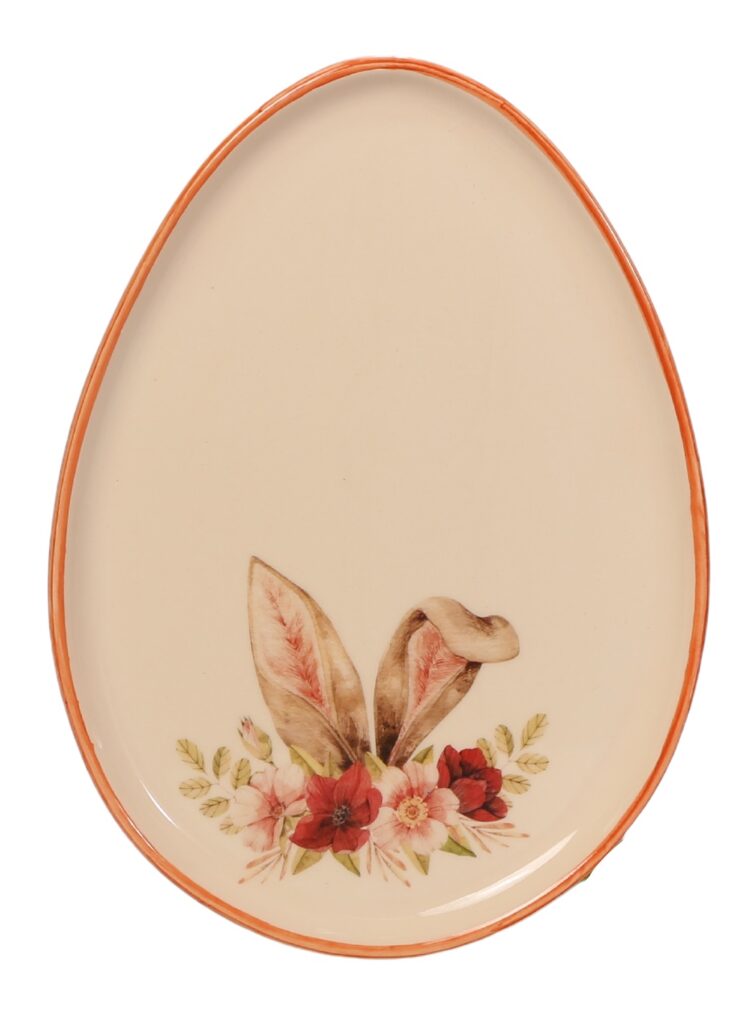 PRATO OVAL PQ LARANJA COLORIDO EASTER