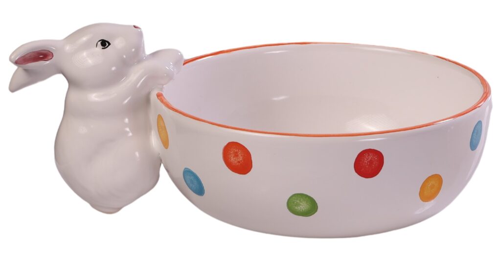 BOWL RED.MD C/COELHO BUBBLES EASTER