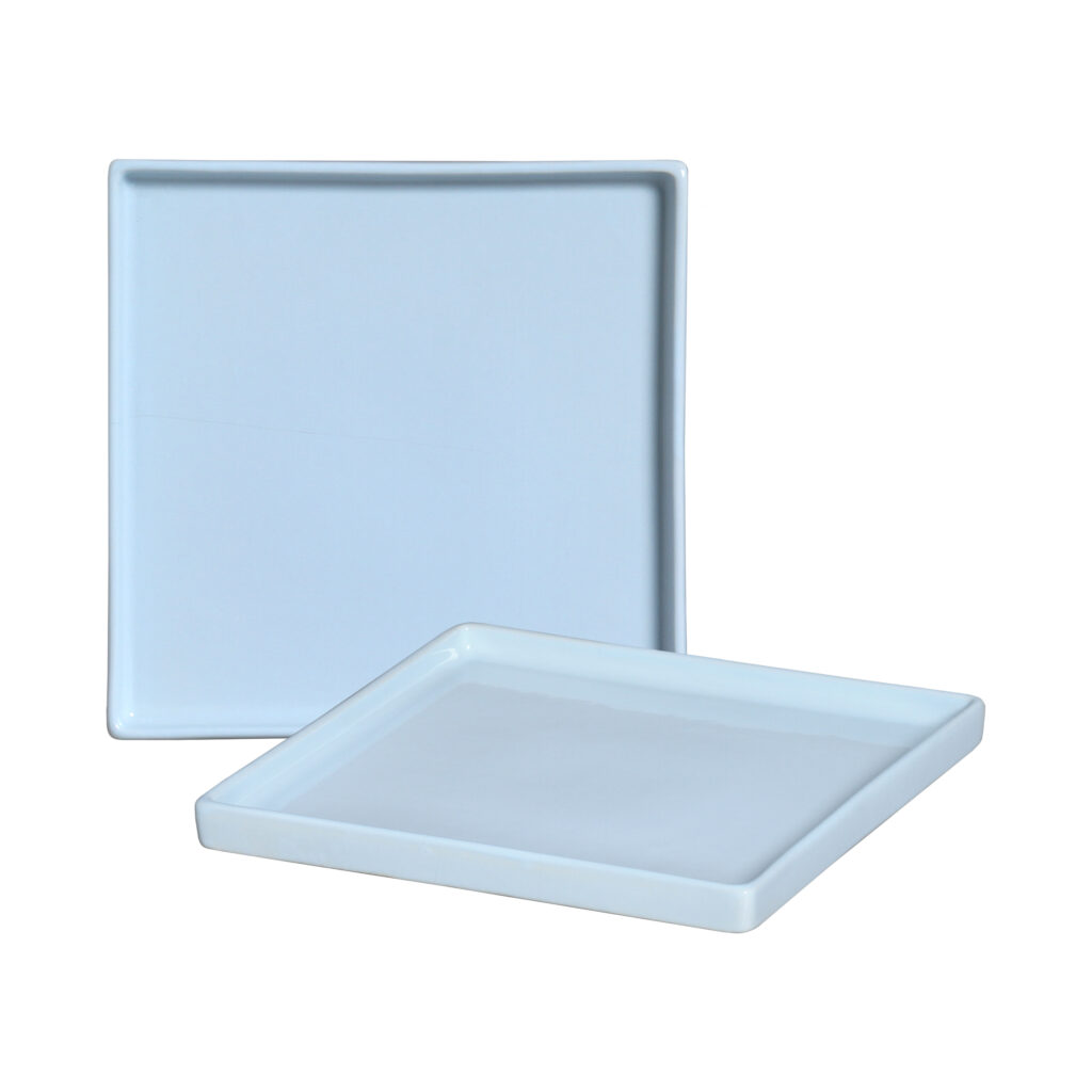 PRATO QUADRADO RETO ALGODÃO DOCE AZUL