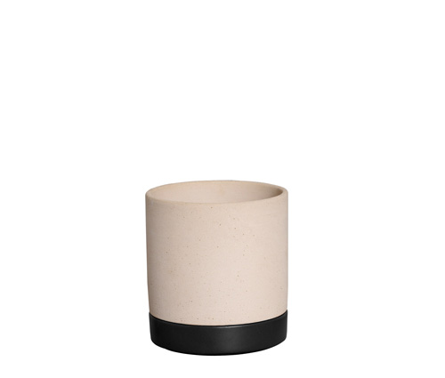 VASO CILINDRO CRISANTEMO TERRA/YIN