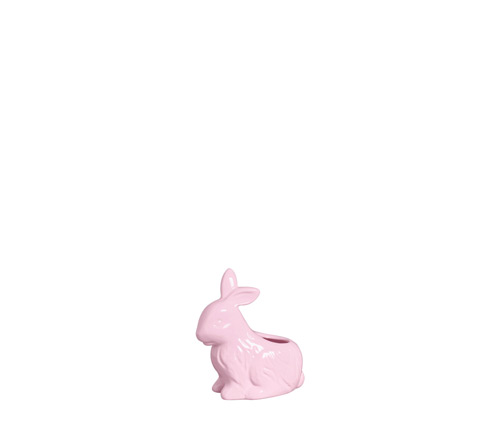 CACHEPOT COELHO MD ALGODÃO DOCE ROSA