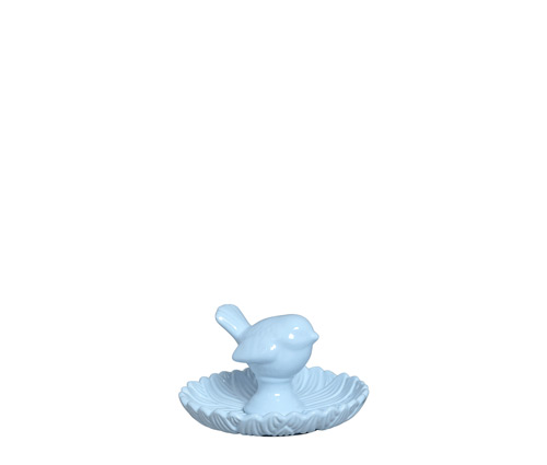BASE FLOR MD C/PÁSSARO COMEDOURO ALGODÃO DOCE AZUL