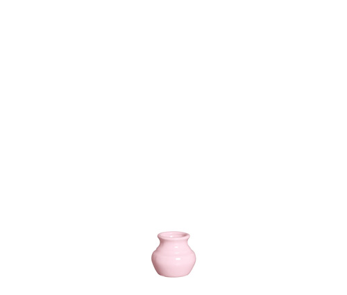 VASO SOLITARIO BOJUDO MINI ALGODAO DOCE ROSA