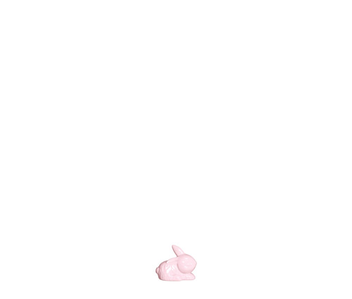 ADORNO COELHO MINI ALGODAO DOCE ROSA