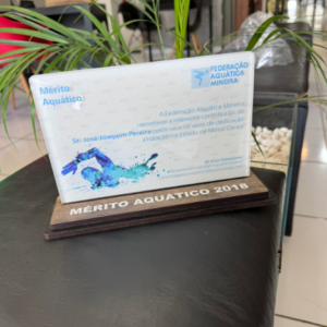PLACA / TROFÉU DE HOMENAGEM FEDERAÇÃO AQUÁTICA - PLACA2001