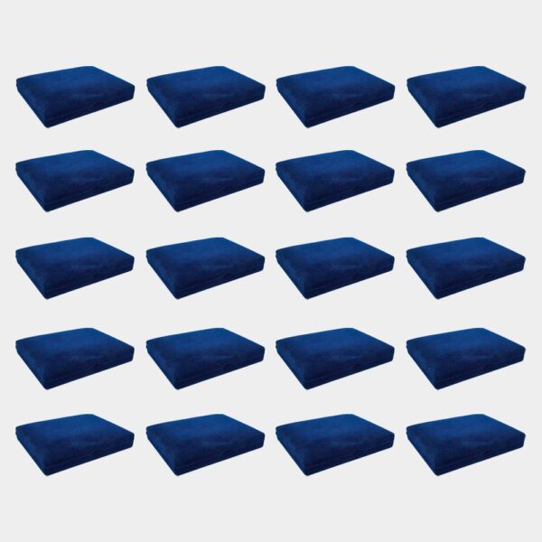 Kit com 20 estojos de veludo 23 x 18 cm com aba azul